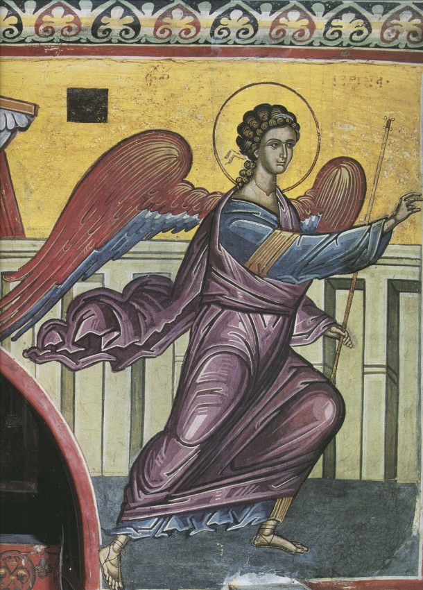23-Благовещение, Архангел Гавриил. XVI в. Афон, монастырь Дионисиатъ